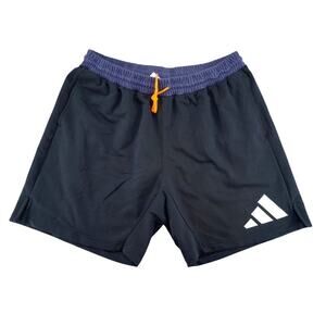 Adidas 2XL Performance Training Shorts Black/Purple/Neon Orange Basketball Gym